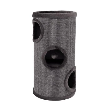 Lionto 70cm Kratztonne Mit Sisal Kratzturm Grau