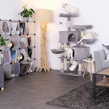 Lionto Kratzbaum, Höhe 145 Cm Hellgrau – Bild 3