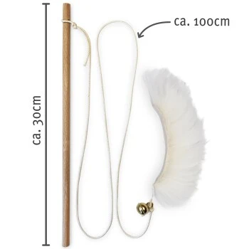 Kater Kasimir Premium Katzenangel Set Aus Buchenholz Mit 4 Handgemachten Anhängern – Bild 2