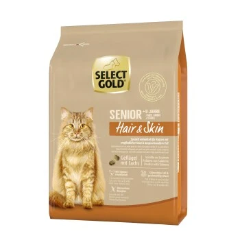 SELECT GOLD Hair+Skin Senior GeflĂĽgel & Lachs 2,5 Kg