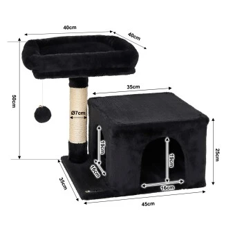 Lionto Kratzbaum 50 Cm Schwarz – Bild 6