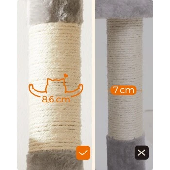 FEANDREA Kratzbaum 164cm Hellgrau Hellgrau – Bild 7