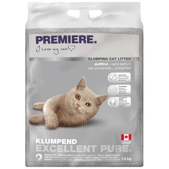 PREMIERE Excellent Klumpstreu Pure, Ohne Duft 12 Kg