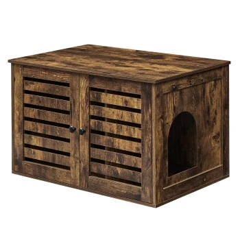 FEANDREA Katzenklo Mit TĂĽr Vintagebraun