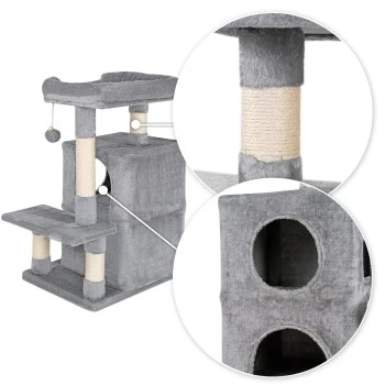 Lionto Kratzbaum, Höhe 80 Cm Dunkelgrau – Bild 6