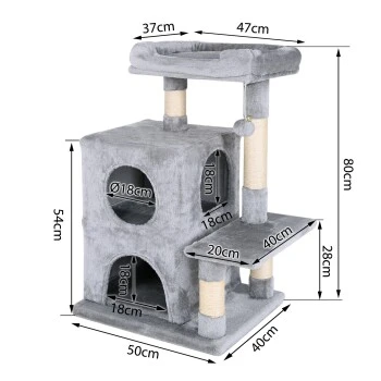 Lionto Kratzbaum, Höhe 80 Cm Dunkelgrau – Bild 7