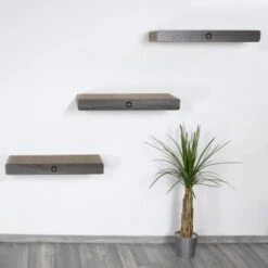 Canadian Cat Company 3er Set Kratzbrett Cloud FĂŒr Die Wand Dunkelgrau