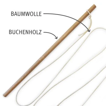 Kater Kasimir Premium Katzenangel Set Aus Buchenholz Mit 4 Handgemachten Anhängern – Bild 3