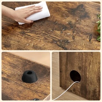 FEANDREA Katzenklo Mit Tür Vintagebraun – Bild 7