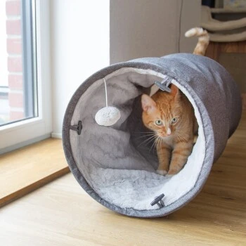 Canadian Cat Company Katzentunnel Mit Kuschelfell Grau – Bild 7