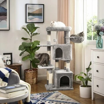 FEANDREA Kratzbaum 120cm Hellgrau – Bild 2