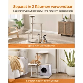 FEANDREA Kratzbaum 360° drehbare Plüschbälle – Bild 9