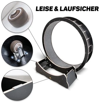 Canadian Cat Company Katzenlaufrad Aus Holz XL Schwarz – Bild 5