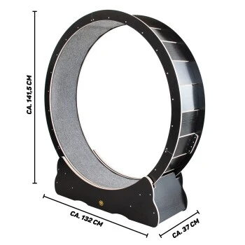 Canadian Cat Company Katzenlaufrad Aus Holz XL Schwarz – Bild 3