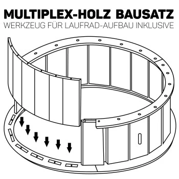 Canadian Cat Company Katzenlaufrad Aus Holz XL Schwarz – Bild 10